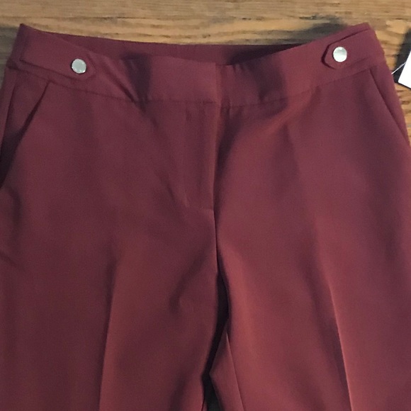 NWT Anne Klein Madder Brown Trouser Pants Sz 4 - Picture 2 of 11
